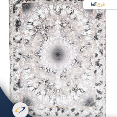 فرش ماشینی 1000 شانه طرح آلما - فرش کهکشان