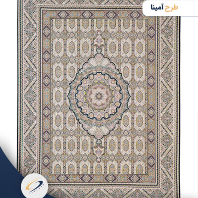 فرش طرح امینا رنگی 1200 شانه - فرش کهکشان