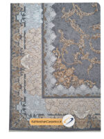 گوشه فرش ماشینی 1000 شانه نقره ای طرح آرمان - فرش کهکشان