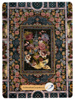 فرش رنگی 1000 شانه طرح باغ ارم - فرش کهکشان