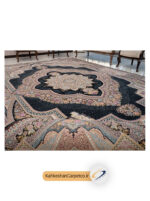 فرش رنگی طرح باغ معلق 1200 شانه - فرش کهکشان