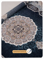 فرش 1200 شانه رنگی مشکی طرح هالیدی - فرش کهکشان