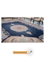 فرش 1200 شانه رنگی مشکی طرح هالیدی - فرش کهکشان